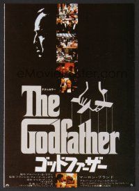 9m701 GODFATHER Japanese 7.25x10.25 '72 Marlon Brando in Francis Ford Coppola crime classic!