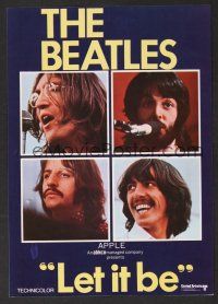 9m794 LET IT BE Japanese 7.25x10.25 '70 The Beatles, Lennon, McCartney, Ringo Starr & Harrison!