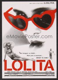 9m804 LOLITA Japanese 7.25x10.25 R90s Stanley Kubrick, sexy Sue Lyon w/heart sunglasses & lollipop