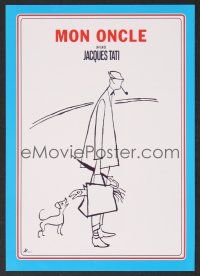 9m829 MON ONCLE Japanese 7.25x10.25 R2002 cool art of Jacques Tati as My Uncle, Mr. Hulot!