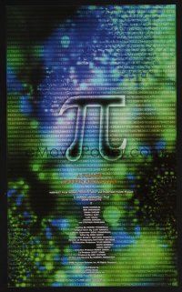 9m860 PI blue-green style Japanese 7.25x10.25 '98 Darren Aronofsky sci-fi mathematician thriller!