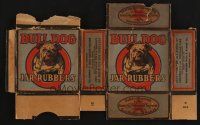 9m017 BULLDOG JAR RUBBERS jar rubbers box '30s cool art & design of dog!