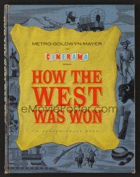 9m039 HOW THE WEST WAS WON hardcover book '64 John Ford epic, Debbie Reynolds & Gregory Peck!