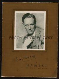 9m082 HAMLET stage play program '36 Leslie Howard directs & stars in Shakepeare's play!
