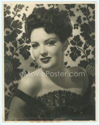 9m158 LINDA DARNELL deluxe 11x14 still '30s great head and shoulders portrait of sexy star!