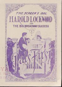 9m258 PALS FIRST herald '18 Harold Lockwood, romantic silent comedy!