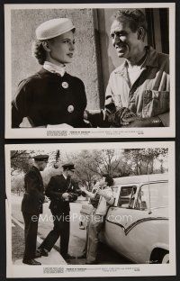 9p972 TERROR AT MIDNIGHT 2 8x10 stills '56 Joan Vohs, film noir, Kem Dibbs roughed up by cops!