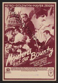 9p021 MUTINY ON THE BOUNTY German herald '36 Clark Gable, Charles Laughton, Movita, different!