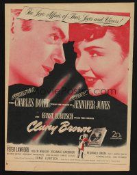 9p101 CLUNY BROWN magazine ad '46 Charles Boyer, Jennifer Jones, Lawford, directed by Lubitsch!