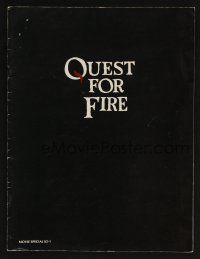 9p064 QUEST FOR FIRE program '82 Rae Dawn Chong, cool images of cave men!