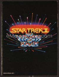 9p070 STAR TREK II program '82 The Wrath of Khan, Leonard Nimoy, William Shatner, sci-fi sequel!