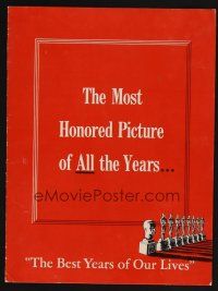 9p144 BEST YEARS OF OUR LIVES promo brochure '47 William Wyler, Samuel Goldwyn's awards!