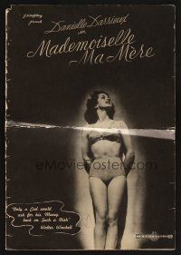 9p202 MADEMOISELLE MA MERE promo brochure '39 Danielle Darrieux in frothy, risque French film!