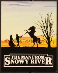 9p203 MAN FROM SNOWY RIVER promo brochure '82 art of couple w/horse, Tom Burlinson, Sigrid Thornton