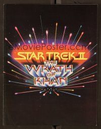 9p244 STAR TREK II promo brochure '82 The Wrath of Khan, Leonard Nimoy, William Shatner