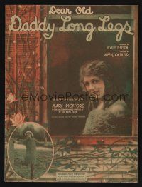 9p302 DADDY LONG LEGS sheet music '19 Walton art of Mary Pickford, Dear Old Daddy Long Legs!