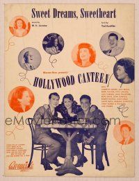 9p357 HOLLYWOOD CANTEEN sheet music '44 Warner Bros. all-star musical, Sweet Dreams, Sweetheart!