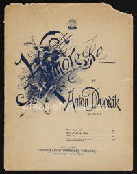 9p361 HUMORESKE sheet music '15 Anton Dvorak, cool title art & design!