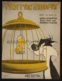 9p364 I TAUT I TAW A PUDDY-TAT sheet music '50 Livingston, May & Foster, Tweety and Sylvester!