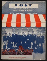 9p387 LOST sheet music '36 Ohman, Mercer &Teetor, Phil Ohman at Cafe Trocadero!