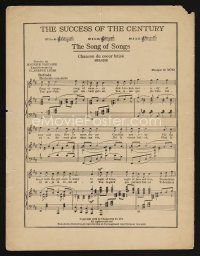 9p483 SONG OF SONGS sheet music '14 Maurice Vaucaire, Moya, The Success Of The Century!