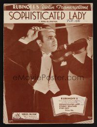 9p485 SOPHISTICATED LADY song folio '41 Duke Ellington, Rubinoff's Violin transcriptions!