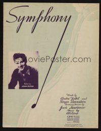 9p502 SYMPHONY sheet music '45 Tabet, Bernstein & Alstone, portrait of Johnny Desmond!