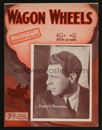 9p557 ZIEGFELD FOLLIES 1934 sheet music '34 cool portrait of Everett Marshall, Wagon Wheels!