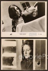 9p713 NIGHT WATCH 4 7x10.25 stills '73 Elizabeth Taylor, Laurence Harvey!