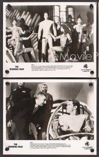 9p796 RUNNING MAN 3 video 8x10 stills '87 Arnold Schwarzenegger & evil host Richard Dawson!