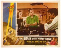 9r042 BRAIN FROM PLANET AROUS signed LC #7 '57 by John Agar, the most feared man in the universe!