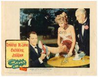9r045 CAN-CAN signed LC #6 '60 by Shirley Maclaine, who's with Frank Sinatra & Maurice Chevalier!