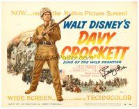 9r039 DAVY CROCKETT, KING OF THE WILD FRONTIER signed TC '55 by Buddy Ebsen, Disney classic!