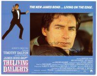 9r056 LIVING DAYLIGHTS signed LC '87 by Timothy Dalton, who's in extreme close up as James Bond!