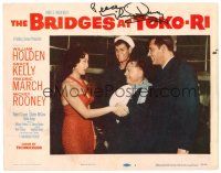 9r043 BRIDGES AT TOKO-RI signed LC #1 '54 by Mickey Rooney, who's with Holden, Holliman & Awaji!