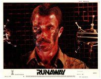 9r059 RUNAWAY signed LC #4 '84 by Tom Selleck, who's close up with grease on his face!