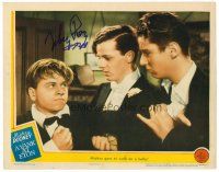 9r071 YANK AT ETON signed LC '42 by Mickey Rooney, who's with Freddie Bartholomew and a bully!