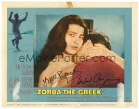 9r072 ZORBA THE GREEK signed LC #6 '65 by BOTH Irene Papas AND director Michael Cacoyannis!