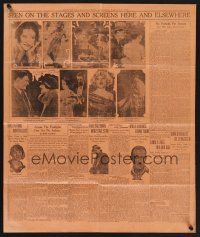 9r093 LOIS WILSON signed newspaper page '26 she signed by her photo & also by the name of the movie!