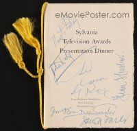 9r020 SYLVANIA TELEVISION AWARDS PRESENTATION signed program '51 by seven different people!