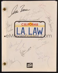 9r096 LA LAW signed second revised draft TV script March 3, 1986, signed by 12 of the actors!