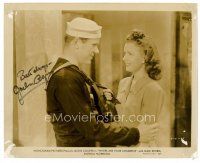 9r186 JACKIE COOPER signed 8x10 still '43 as sailor with Gale Storm from Where Are Your Chidlren!