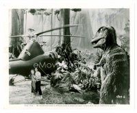 9r196 JOCK MAHONEY signed 8x10 still '57 cowering from wacky dinosaur from Land Unknown!