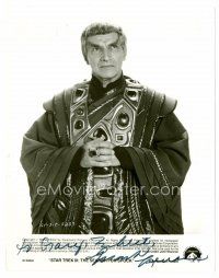 9r210 MARK LENARD signed 8x10 still '84 portrait as Sarek from Star Trek III: The Search for Spock!