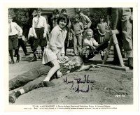 9r215 MARY BADHAM signed 8x10 still '62 pinning a boy in school yard from To Kill a Mockingbird!
