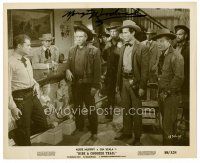 9r221 MORGAN WOODWARD signed 8x10 still '58 threatening Audie Murphy from Ride a Crooked Trail!