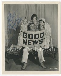 9r229 PENNY SINGLETON signed 8x10 still '30 with Bessie Love & others from Good News!