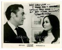 9r234 ROBERT QUARRY signed 8x10 still '70 with pretty Donna Anders from Count Yorga, Vampire!