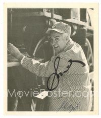 9r127 SMILEY BURNETTE signed 5.5x6.5 postcard '64 as the engineer from Petticoat Junction!