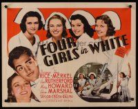 9s349 4 GIRLS IN WHITE 1/2sh '39 Florence Rice, Una Merkel, pretty nurses who hold your hand!